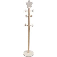 Percha árbol Flor. Perchero infantil. En pino y chopo crudo- para pintar. Medidas: Diámetro de base: 30 cms. Alto: 122…